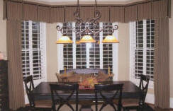 Box Pleated Valance with Cording and Buttons