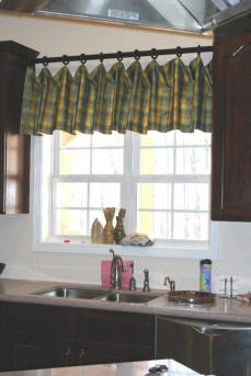 Parisian Pleat Valance on Pole