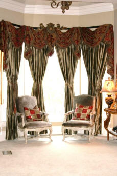 Swag Jabot and Cascade on Pole