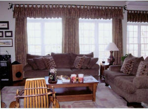 Tab Top Valance and Panels on Pole&nbsp;